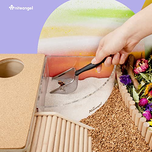 Niteangel Hamster Sand Bath Scoop: Can Removes Clump Waste Keeps Clean Sand