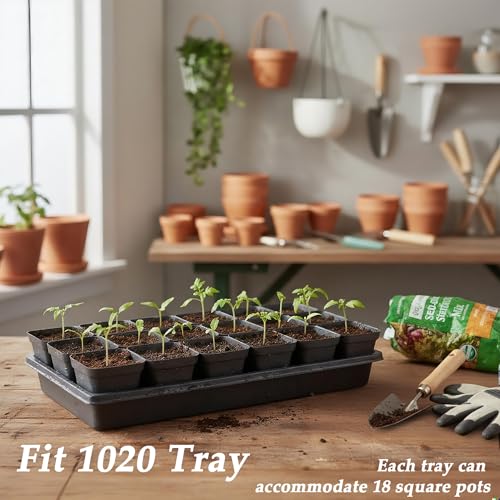 BTPLASTIK Small Plant Pots 3.5 Inch, 120 Pcs Nursery Pots with Drainage Holes, Durable Plastic Succulents Pots for Seedlings, Cuttings (Black) - color: Black, size: 3.5 Inch-120P