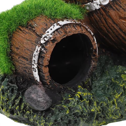 Resin Aquarium Ornaments Broken Wine Barrel Fish Cave Hideout Small Fish Tank Decoration Landscaping Prop for Shrimp