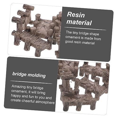 Abaodam 12pcs Mini Resin Bridge Model DIY Landscape Decor Miniature Bridge Statue for Aquarium