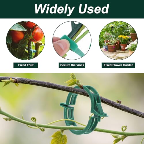 5 Pack Stackable Plant Support Stakes Monstera Plants Support | Vine Plant Sticks Stakes, with Plant Clips Tie, Pothos Climber Support, for Indoor Outdoor Vine Orchid Moss Pole Replacement