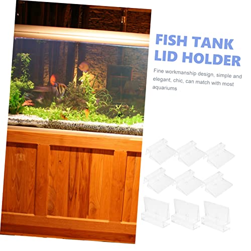 Levemolo 16Pcs Fish Tank Lid Supports Sturdy Acrylic Cover Racks for Aquariums Easy Installation and Durable Fish Tank Holders Fish Tank Accessories for Secure Lids