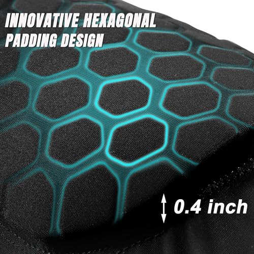 XZQTIVE Soccer Shin Guards Shin Defender for Kids Youth Adult, Ski Shin Guard Calf Compression Sleeve with Honeycomb Shin Pads - color: black, size: Medium