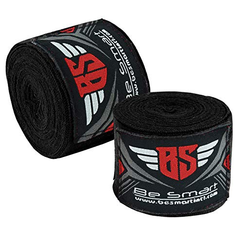Boxing Hand Wraps 180" Wrist Bandages Fist Inner Gloves MMA,UFC, Muay Thai Pair - color: Black, size: 4.5m