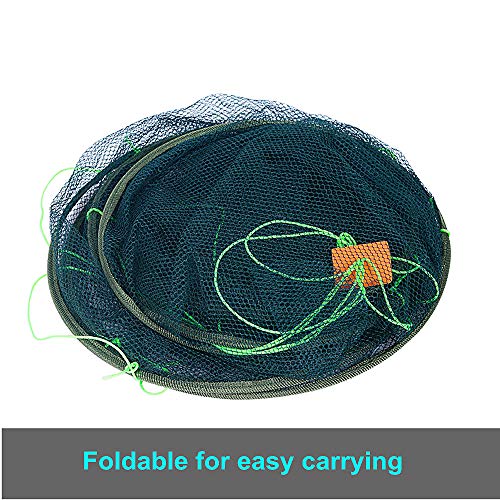 Persei Foldable Fishing Net Hand Casting Cage Crab Net for Fish Shrimp Minnow Crayfish Crab