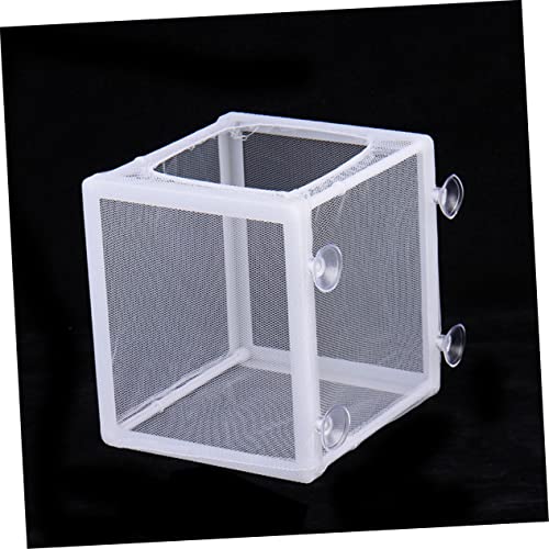Happyyami Aquarium Net for Baby Fish Fish Breeder Net with Cups Polyester and Plastic Construction for Fish Tank White