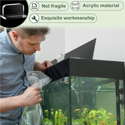 6Pcs Acrylic Aquarium Cover Handle, Secure Grip Fish Lid Pull Handle, Transparent Aquarium Lid Handle for Home Use, Includes 6 Adhesive Pads for Installation