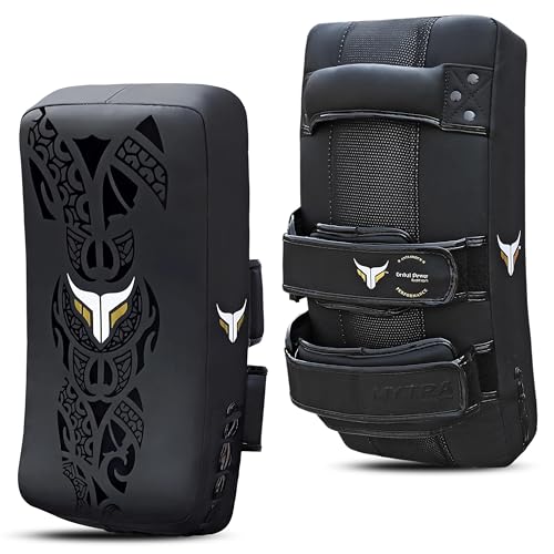 Mytra Fusion Muay Thai Pads Curved Kick pad MMA, Kickboxing, Martial Arts, Karate Punching Thai Pads X 1 Unit Single