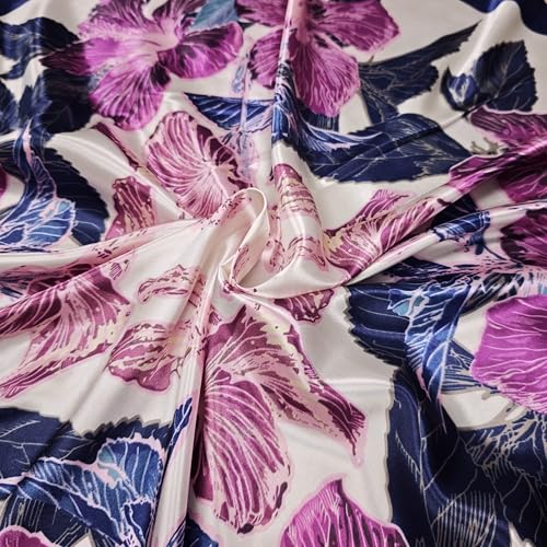 Large 35 inches Satin Square Scarf Lightweight Neck Hair Wrap Fashion Headscarf - color: A17