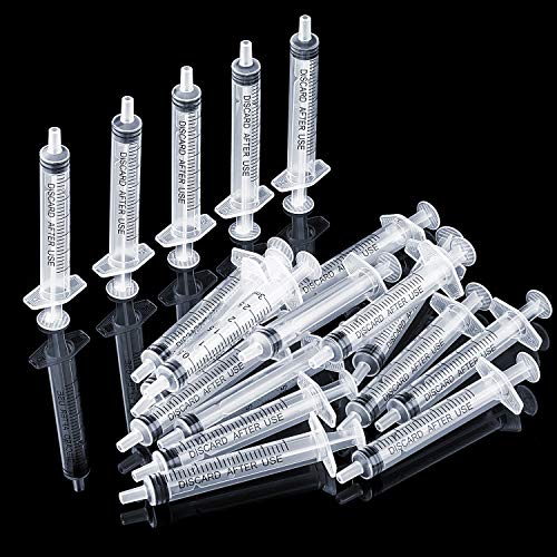 Frienda 20 Packs Syringes Without Needles,3 Ml | Large Plastic Measuring Tools for Food, Horse Care, Lab Dispensing, Graduated Markings, Reusable Multipurpose Applicators - size: 3 ml