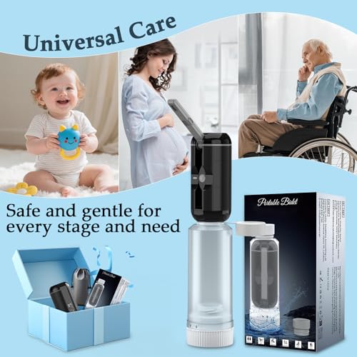 Portable Bidet for Travel, Rechargeable Waterproof Sprayer, Black - color: Black
