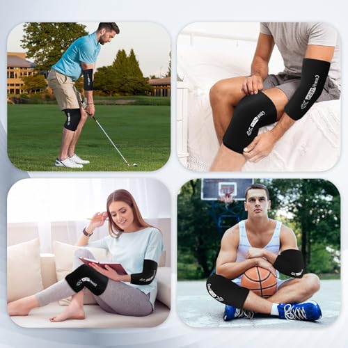 ComfiTECH Elbow Ice Pack Wrap, Multi-Use Ice Pack for Elbow, Arm, Knee and Calf, Flexible Ice Sleeve for Tennis Elbows, Golfers Arm, Muscle Relaxation, Medium - size: M-Standard