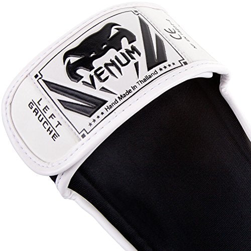 Venum Elite Standup Shin Guards - color: White/Black, size: Medium