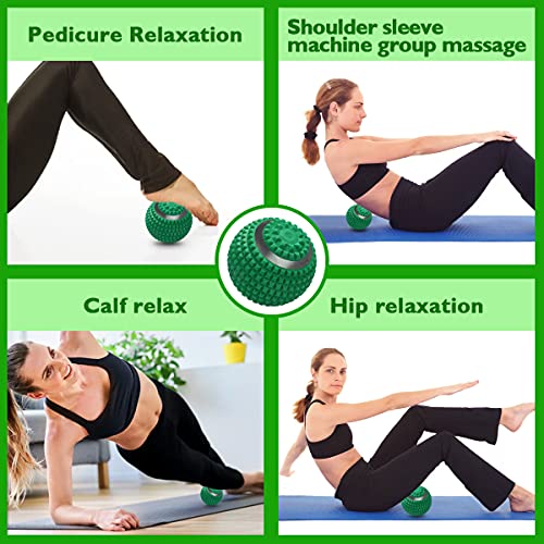 Vibrating Massage Ball 4-Speed High-Intensity Fitness Yoga Massage Roller, Relieving Muscle Tension Pain & Pressure Massaging Balls (Green) - color: Green