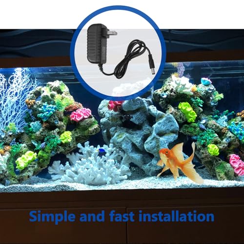 UPKOCH Led Power Adapter for Aquarium Fish Tank Light Ac110V to Dc12V 1A Switching Power Supply Converter Us Plug 2.75 X 1.57 X 0.78 in for Led Strip Light and String