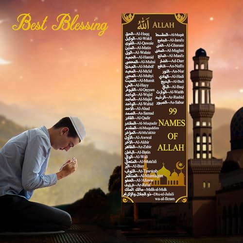 100 Packs 99 Names of Allah Bookmark Arabic English Islamic Bookmarks Reflecting on The Names of Allah Ramadan Eid Gifts Bulk Quran Muslim Islamic Arabic Gifts for Women Men Quran Learning