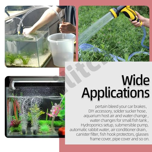 Hilitchi No.2 Clear Tubing Assortment with Hose Barb Fittings Kit Flexible Plastic Tube Hose Set For Home Repair Water Oil Transfer Aquarium - style: No.2