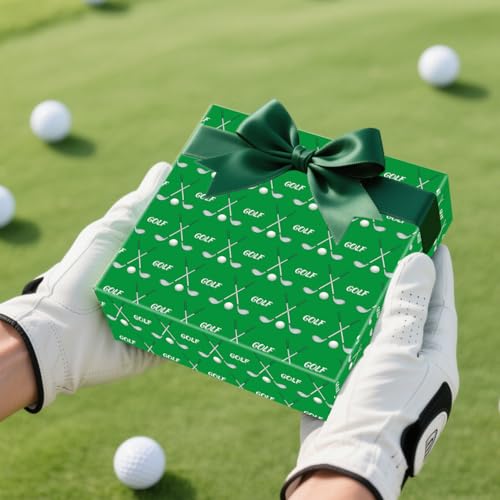 Keluna Golf Gift Wrapping Paper - Sports Theme Golf Wrapping Paper for Men Birthday Fathers Day Graduation Retirement Sports Event Christmas Holiday Wrap Sheets - color: golf