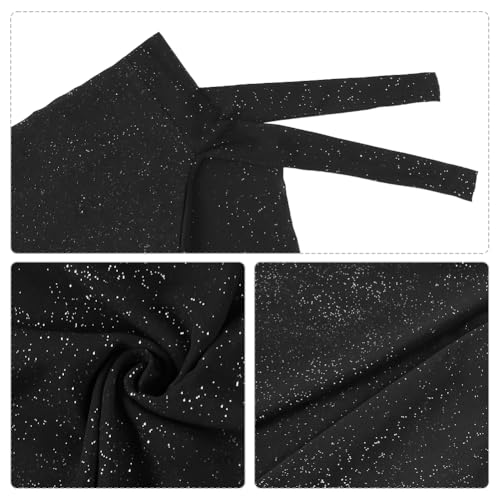 SIQITECHNO Womens Muslim Long Khimar Hijab Scarf Chiffon Sparkling Islamic Arabian Khimar Niqab Ramadan Eid Prayer Scarf Wrap - color: Black