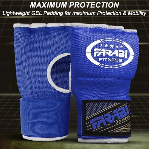 FARABI Kids Hybrid Boxing Inner Gloves Punching Boxing Gloves - color: Blue