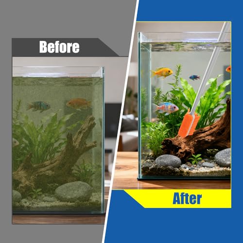 DaToo Small Glass Aguarium Cleaning Tool Algae Scraper for Acrylic Aquariums Fish Tank Cleaner Brush - size: 11.8in