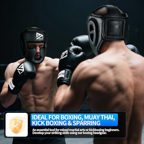 π£π₯ππ ππ¨π Youth Kids Boxing Headgear, MMA Training Sparring Safety Head Guard, Boxing Head Gear Helmet for Training Kickboxing Sparring Karate Taekwondo Muay Thai - size: X-Large