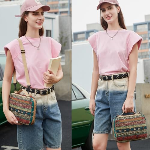 Bible Cover Case for Women Large Bible Cover for Girls Bible Study Supplies Accessories with Handle and Shoulder Strap | Durable - color: Bohemian