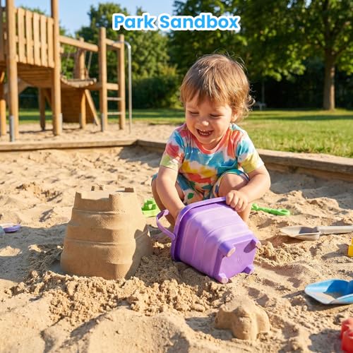 3 Set Collapsible Beach Buckets, Multicolor | Foldable Sand Toys, Toddlers Outdoor Activities,Camping Gear, Beach Trip Essentials, Outdoor Games - color: Mix 2
