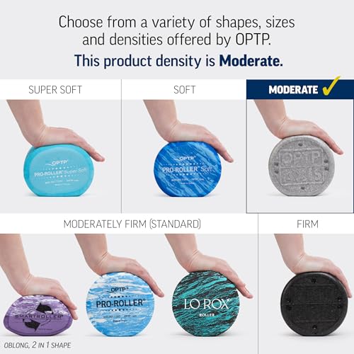 OPTP Silver AXIS Foam Roller, Moderate Density for Sports Medicine, Physical Therapy, Pilates, Yoga - Myofascial Release on Trigger Points (Silver Moderate Density, 36" x 3" Half-Round) - size: Silver - 36" x 3" Half-round