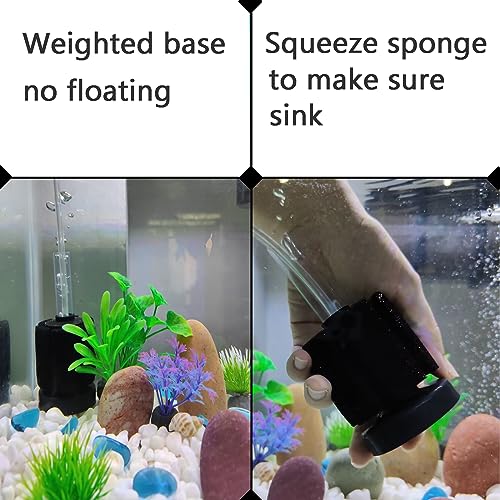 AQUANEAT Aquarium Bio Sponge Filter Breeding Fry Betta Shrimp Nano Fish Tank (Small up to 10Gal) - size: Small up to 10Gal