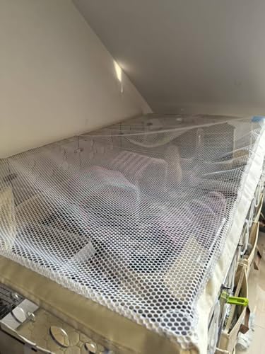Cage Cover, Ventilated Mesh Top for C&C Midwest Guinea Pig Cage, Breathable & Escape-Proof Small Animal Enclosure Lid with Secure Clips for Rabbits(Not Include cage) (56inx28in Cage Cover) - color: 56inx28in Cage Cover