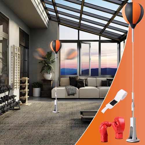 Boxing Reflex Bag With Stand, Reflex Bag, Strong Rebound Speed Ba-g Boxing, Punching Bags For Adults, Home Gym Accessories, Height Adjustable Gym Supplies - color: 110-130cm