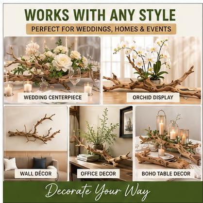 Koyal Wholesale California Driftwood with Natural Brown Branches, 36-Inch Large Driftwood Decor - size: 36 Inches