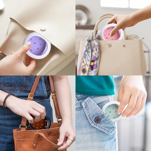 Kawaii Cherry Printed Retainer Case with Silicone Pad, Portable Slim Aligner Case Orthodontic Retainer Box, Denture Storage Container Travel Mouth Guard - color: Kawaii Cherry