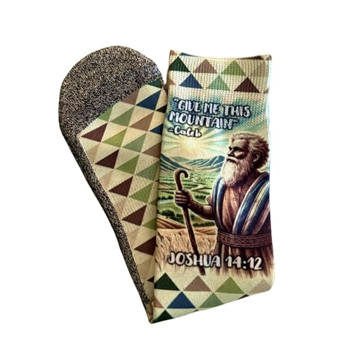 Men's – Christian Crew Socks for Men with Scripture | Moisture-Wicking | Easter Gift Idea - color: Caleb