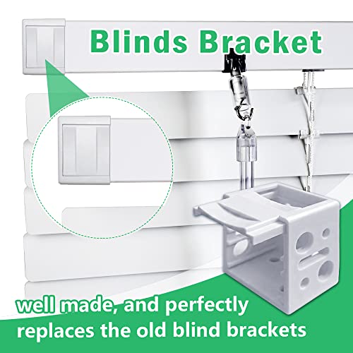 Mini Blind Brackets, 1 Inch Window Blind Brackets for Headrail Holder, Mini Blinds Box Mounting Bracket (4 pcs)