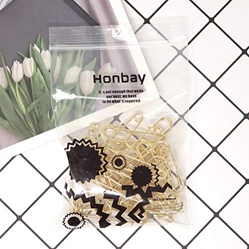 Honbay 30PCS 5cm/2Inch Brooches Heavy Duty Safety Pins for Blankets, Sweaters, Shawls, Kilts, Crafts (Gold) - color: Gold