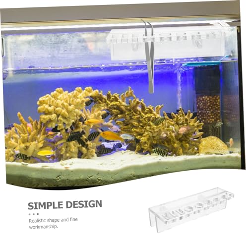 BESPORTBLE Aquarium Tool Holder Grooves for Scissors and Tweezers Wall-Mounted Organizer for Aquatic Plant Cleaning and Maintenance Compact Storage for Fish Tank Accessories