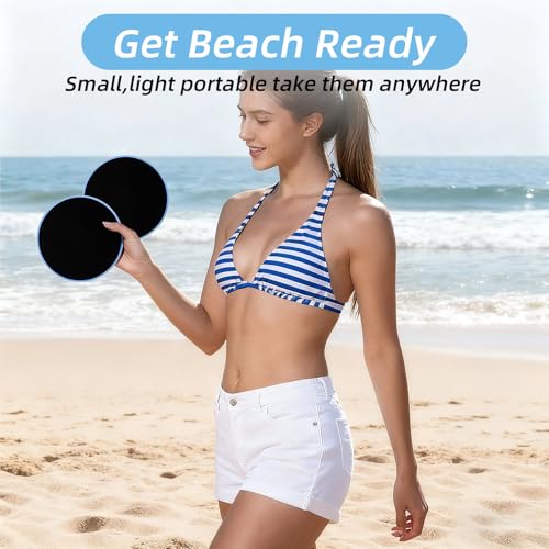 20Pcs Dual Sided Fitness Glider Sliders for Gym, Carpet & Hardwood Floors