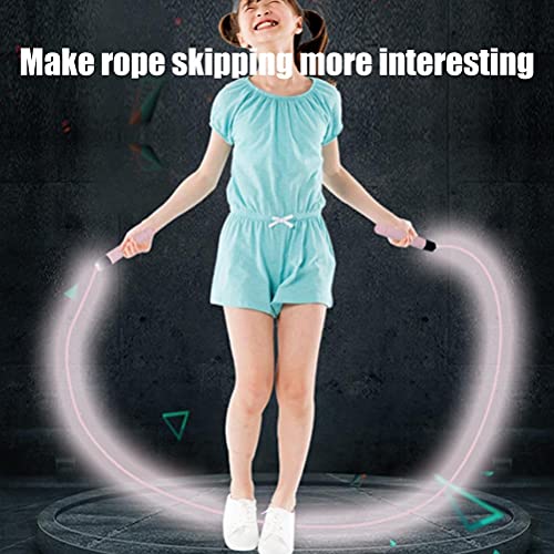 Glowing Skipping Rope Speed Jump Rope Soft Memory Foam Handle - Adjustable Rope LED Skipping for Kids Adults Fitness Fat Burning Exercises