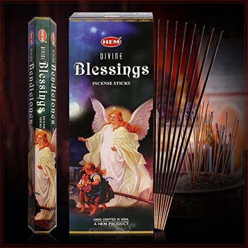 Divine Blessings Incense Sticks and Incense Stick Holder Bundle Insence Insense Hem Incense Sticks - color: Divine Blessings