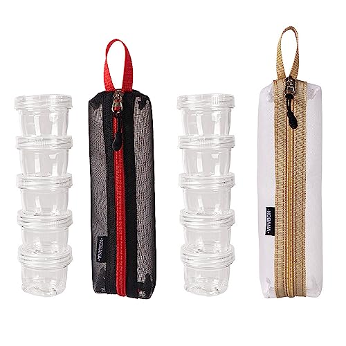 Portable Camping Spicing Travel Set, Spicing Storage Bag With 5 Seasoning Bottle Picnics Fishing Barbecue Seasoning Box Keep Spices Dry