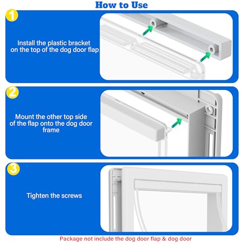 1pcs Plastic Bracket Fits Ideal Pet Products Pet Door 15" x 20" Flap - size: Super Large
