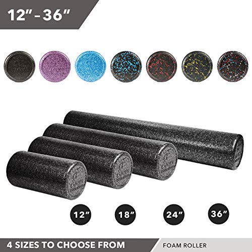 High-Density Foam Roller - color: Solid Blue, size: 18"