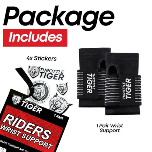 ® Motorcycle Wrist Brace Adjustable Wrist Wraps for Bikers, Wrist Support Reduces Hand Pain and Absorbs Vibration, Enhancing Comfort and Stability (Medium) - size: Medium