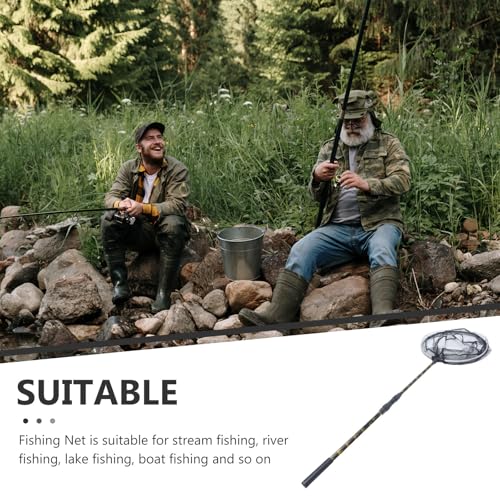 Balacoo Telescopic Fishing Net with 1.5m Pole and 35cm Mesh Head, Portable Outdoor Fish Catching Net, Replacement Fishing Accessory for Freshwater Anglers