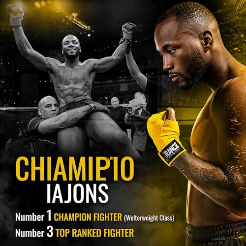Pair Boxing Hand Wraps 120 Inch Yellow Muay Thai Wrist Support Bandages for Boxing Kickboxing Training Fitness & Gym Workouts