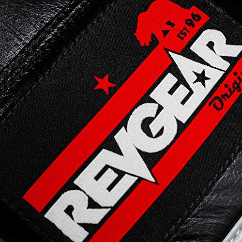 Revgear F1 Competitor Pro Lace Boxing Glove | Premium Leather | Lace-up - color: Black, size: 8 OZ