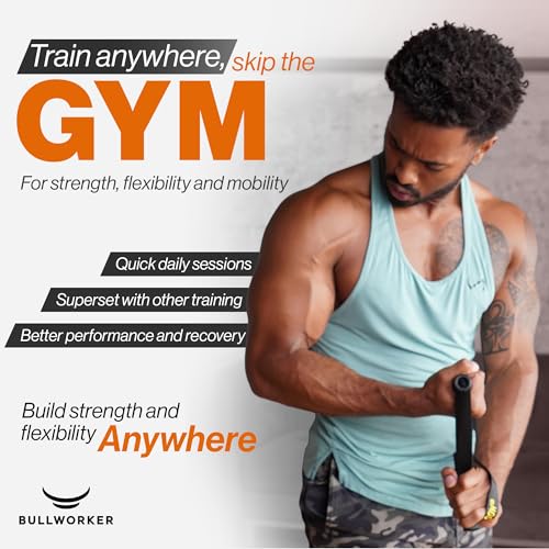 Bullworker ISO BOW Pro Isometric Exercise Equipment & Workout Straps - Self Resistance Stretching Strap With Handles, Portable Workout Equipment for Yoga - Strength Training Equipment for Home Gym