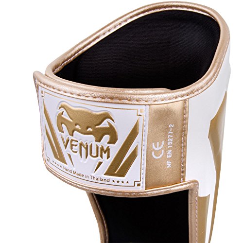 Venum Elite Standup Shin Guards - color: White/Black, size: Large